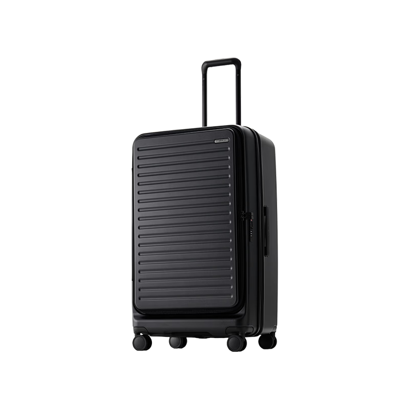 JD Jingzao TuoJie 26-inch Luggage Suitcase for Men and Women, Side-Opening Large Capacity Trolley Case with Password Lock, Travel Business Trip, Twilight Black