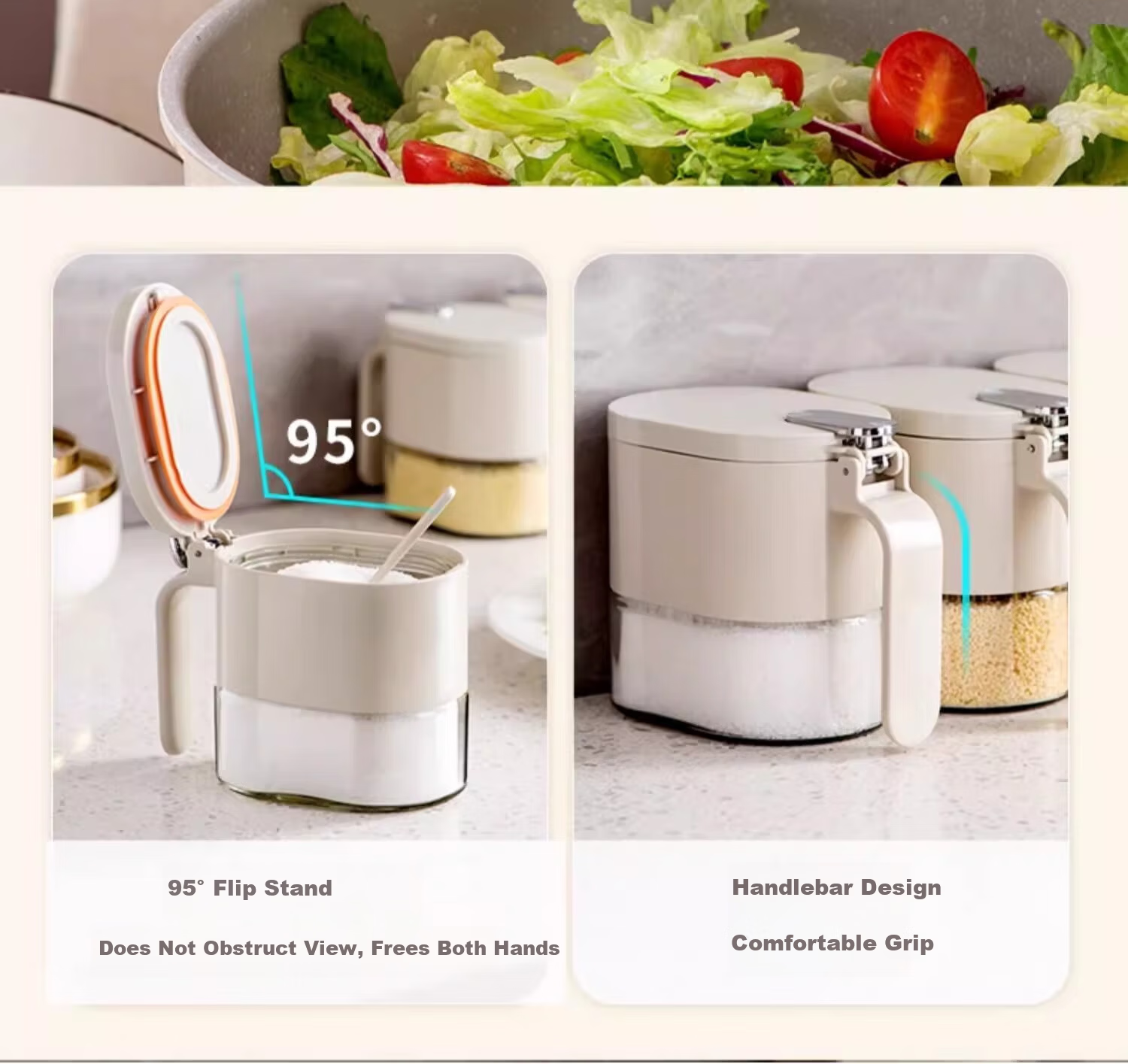 KATEI STORY Japanese Moisture-Proof Sealed Spice Jar Salt Container Glass Kitchen High-End Seasoning Bottle 7