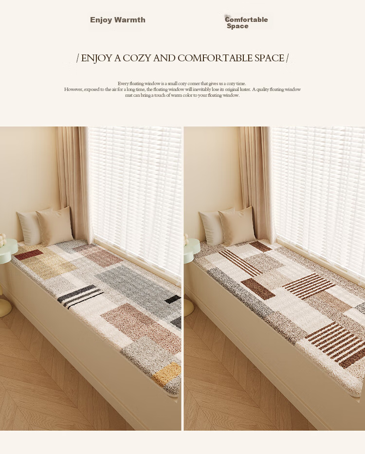 Shengwaluding High-End Window Seat Cushion for Master Bedroom Bay Window, All-Season Tatami Mat for Bedroom Balcony, Thickened Upgraded Versio 10
