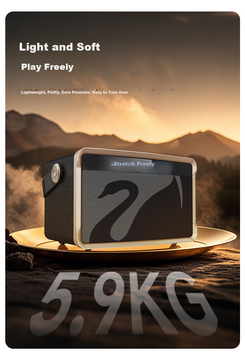 HiVi Portable Smart Bluetooth Speaker Outdoor High-Quality Sound Mobile Square Dance KTV Microphone Karaoke All-in-One Electro-Acoustic Guitar Folk Instrument Speaker MQ6 5