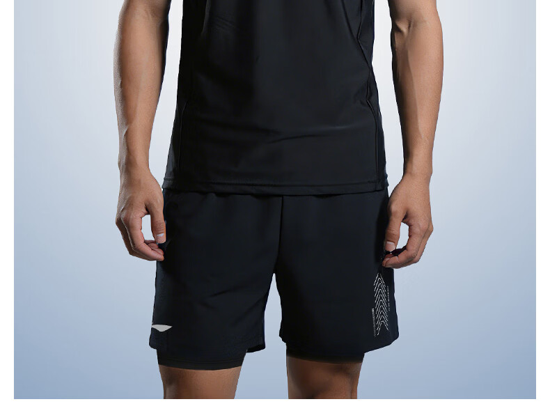 LI-NING Youth Swimming Suit for Junior High School Students 12-18 Years Old Large Size Boys Split Swimsuit 8523 Black Gray XL 32