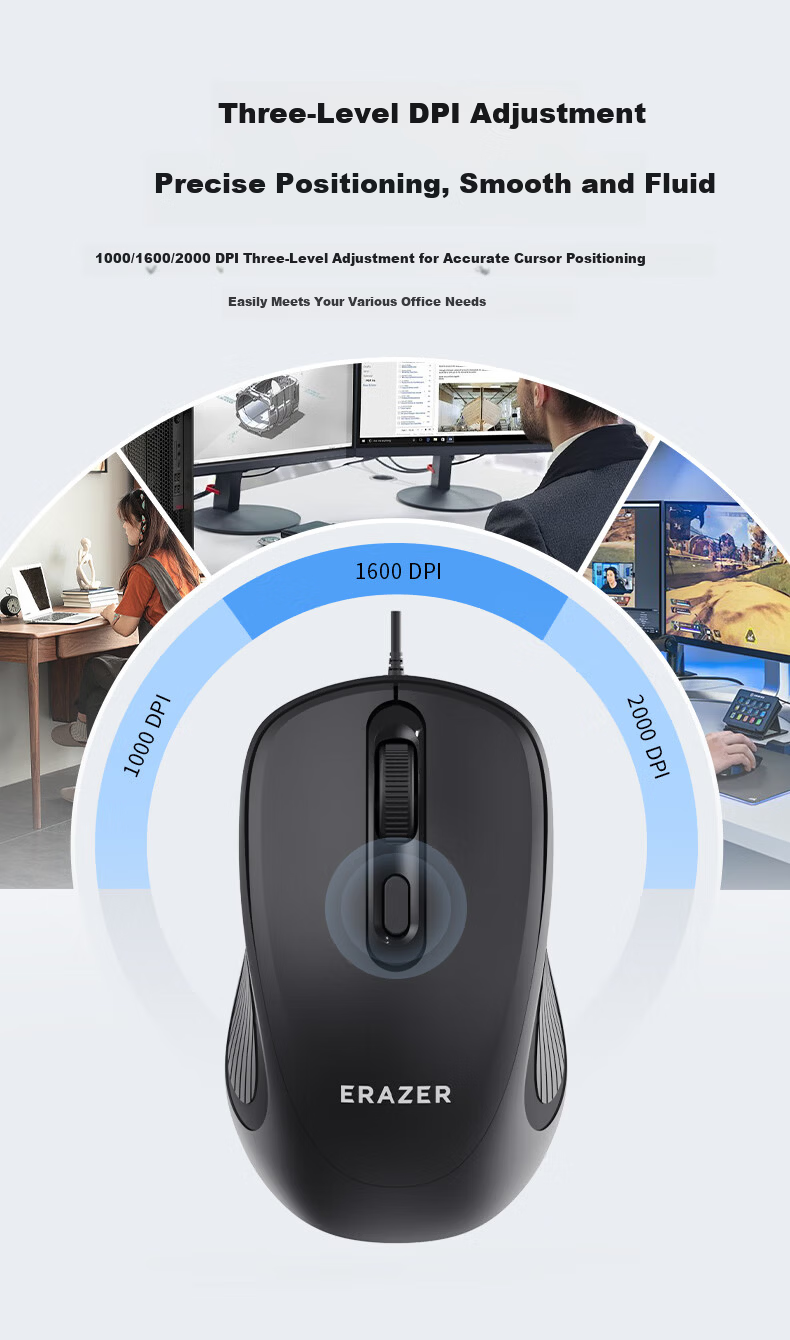 Lenovo Investment Brand Yinen Wireless Mouse Office Home Business Desktop Laptop USB Dual-Mode Connection N500 Pro Gray 5