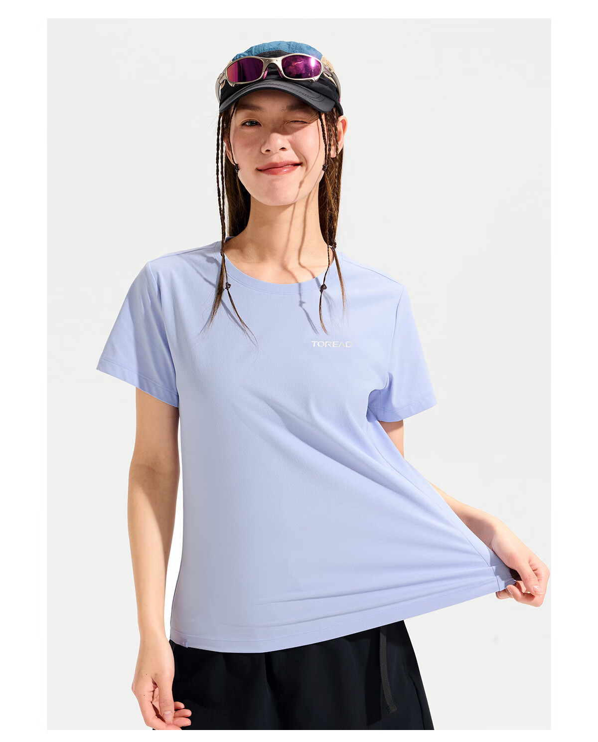 TOREAD Quick-Dry T-Shirt 26 Spring Summer New Couple Breathable Short Sleeve Sun Protection Round Neck Stretch Sports Top TAJJBO81754 32