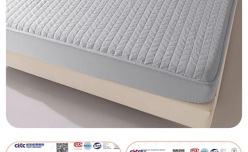 Belleace Mercury Home Textile A-Class Washable Soybean Filled Soft Antibacterial Brushed Fitted Mattress Protector Pad 9