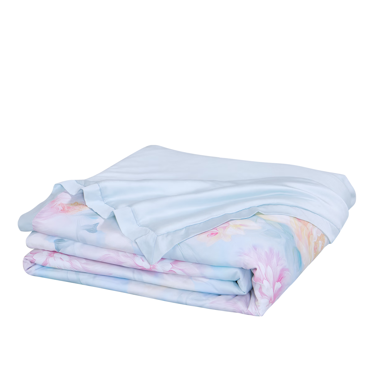 Fuanna 100% Mulberry Silk Quilt A-Class 60s Tencel Summer Quilt Machine Washable Double Air Conditioning Quilt 230×229cm