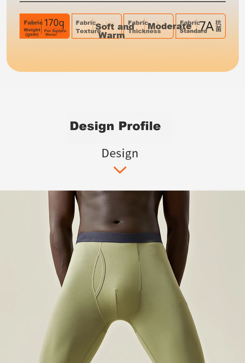 Freedom Series Men's Pure Cotton Antibacterial Thin Thermal Underwear Pants Youth Base Layer Warm Long Johns Plus Size 3