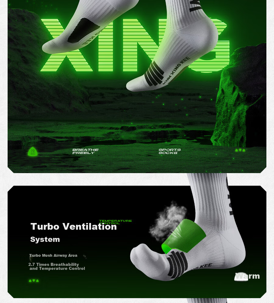 Jinxingji Anti-Pilling Thickened Towel Bottom Sports Socks Men's Long Socks Odor-Resistant Right-Angle Basketball Running Fitness Socks 4