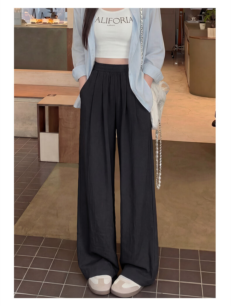 Langsha Naifu Women's Summer 2026 New High-Waist Draped Loose Thin Casual Wide-Leg Yamamoto Pants 20