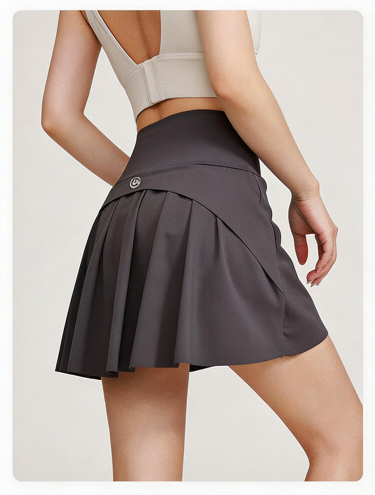 Langsha Ice Silk Sports Skirt Women Summer New Quick-Dry Anti-Exposure Yoga Skirt A-Line Small Size Sun Protection Half Skirt 17