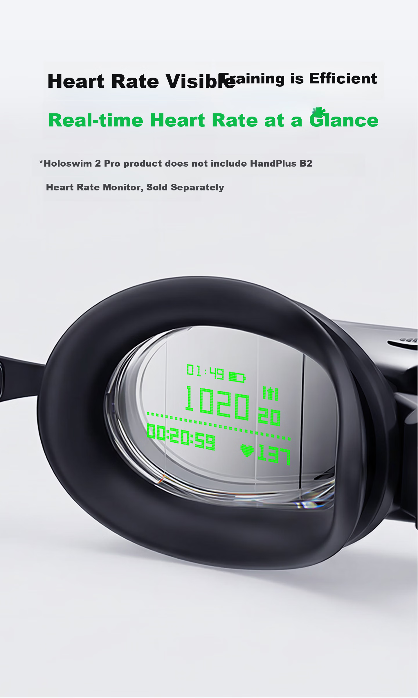 Holoswim 2 Pro AR Smart Swimming Goggles White Anti-Fog HD Prescription Swim Glasses for Men and Women 5