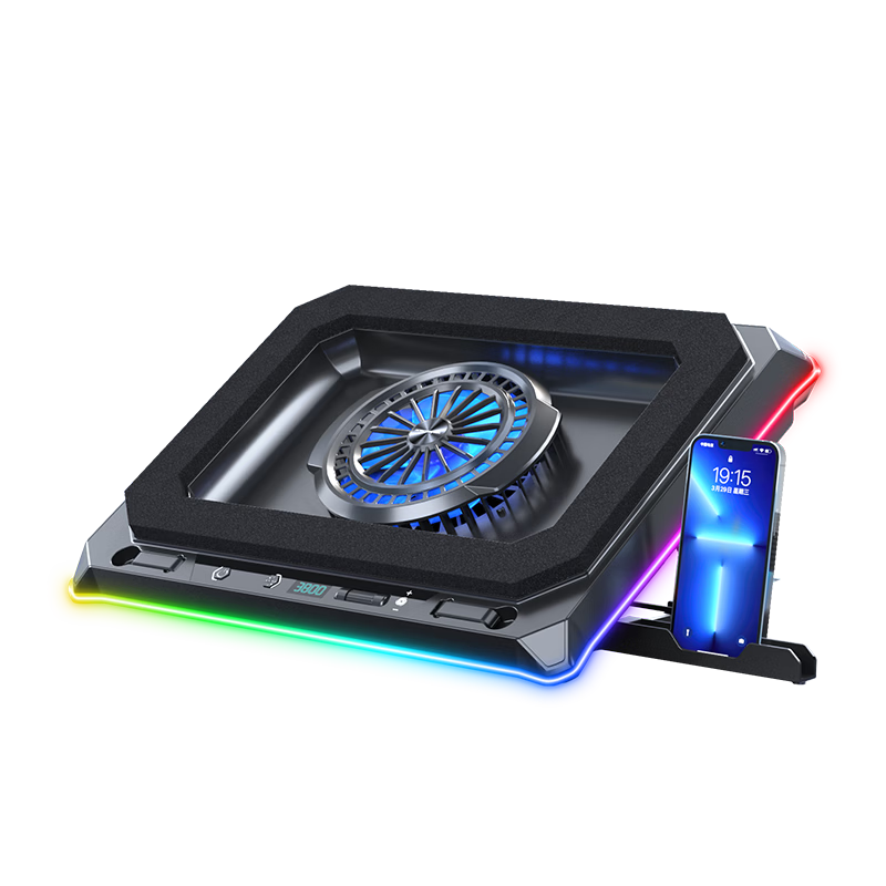 ICE COOREL A81 Laptop Cooling Stand High-Airflow RGB Adjustable Speed Silent Cooler for Lenovo Legion Aurora ASUS Gaming