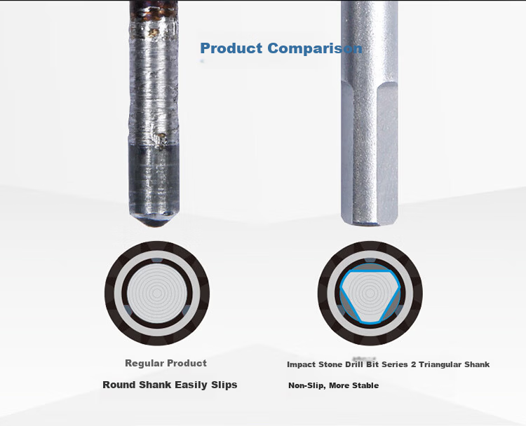 BOSCH Triangular Shank Masonry Impact Drill Bit for Home Use Brick and Cement Wall Construction Electric Drill Hole Saw 6x60x100mm 3