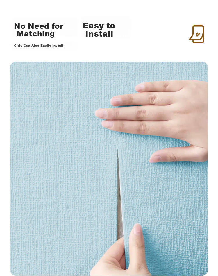 Aimo Thickened PVC Self-Adhesive Wall Sticker Waterproof Moisture-Proof Anti-Collision Aluminum-Plastic Board White 0.5*2.8m 4