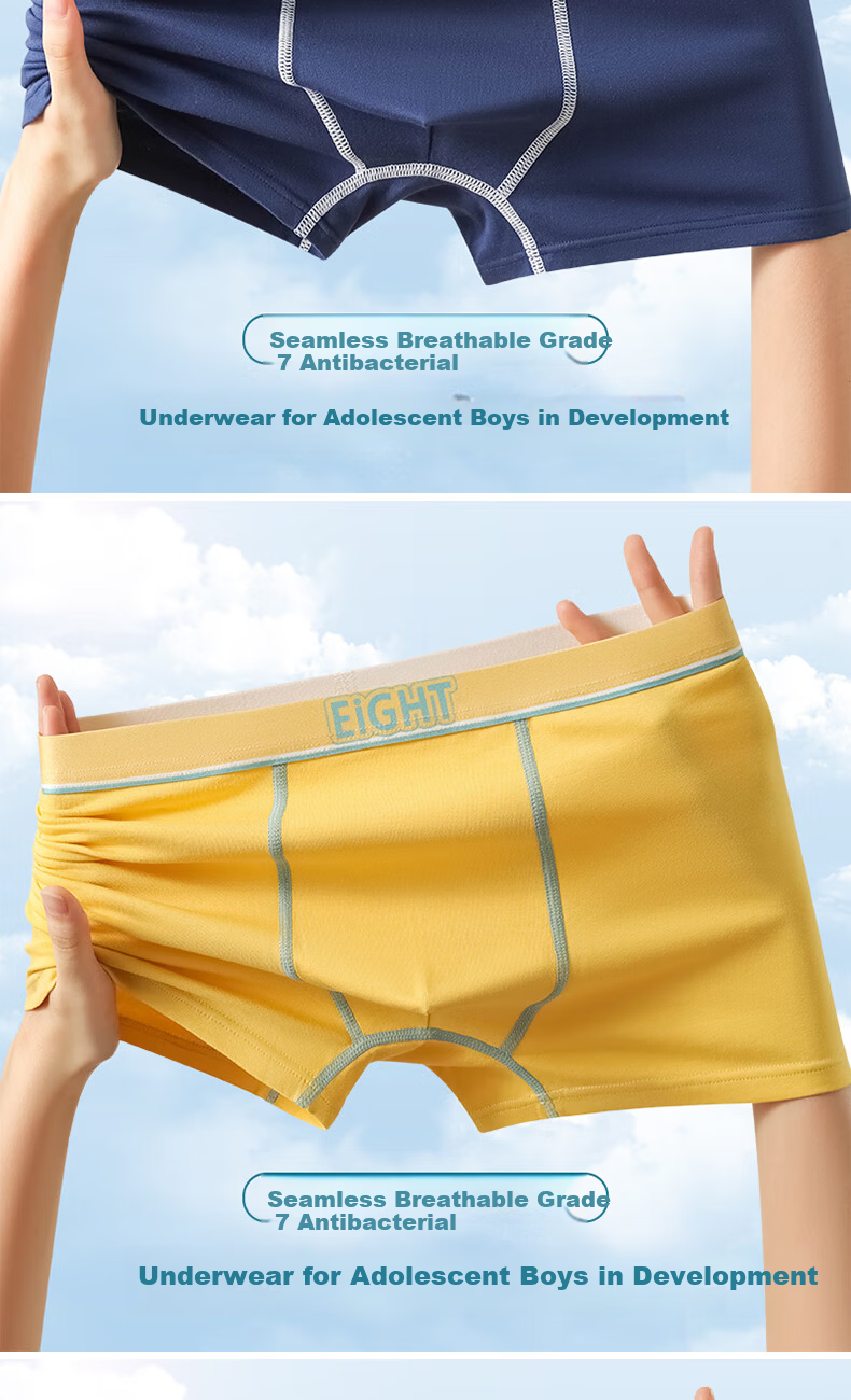 Dingguagua Boys' Cotton Boxer Briefs for Adolescents, Middle and High School Students, Plus Size 11