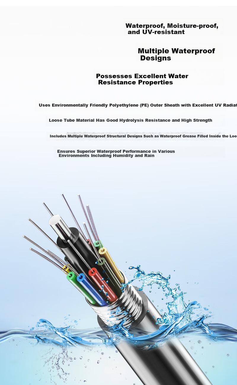 BOYANG GYTA Armored Single-Mode Outdoor Optical Cable 4-Core Communication Fiber Optic Cable Rodent-Resistant Layer-Stranded Outdoor Aerial/Pipeline 1 Meter BY-GYTA-4B1.3-1M 7