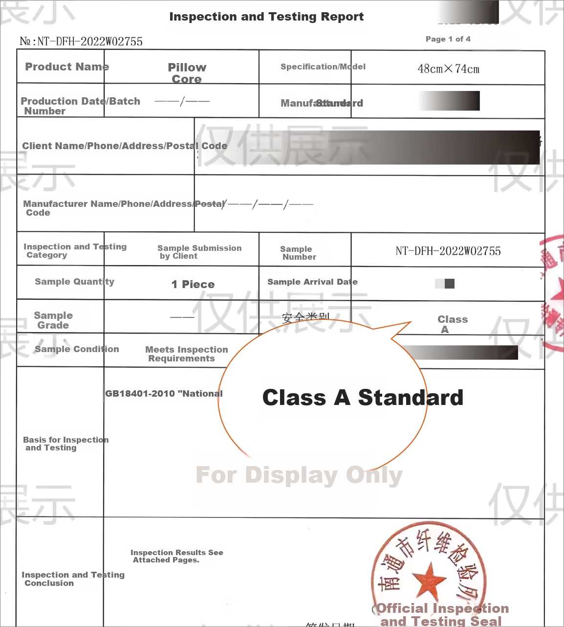 Grace Pure Cotton Pillow Core Adult Neck Support Sleep Pillow Home Dorm Pillow Medium Size 11