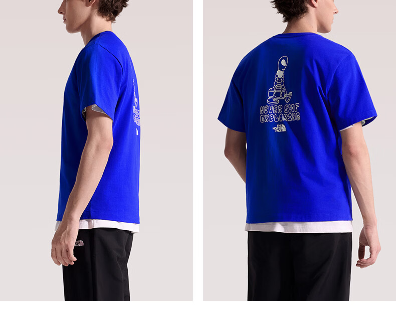 The North Face Men's Outdoor Casual Breathable Printed Short Sleeve T-Shirt 8GW0 Black/JK3 L 7