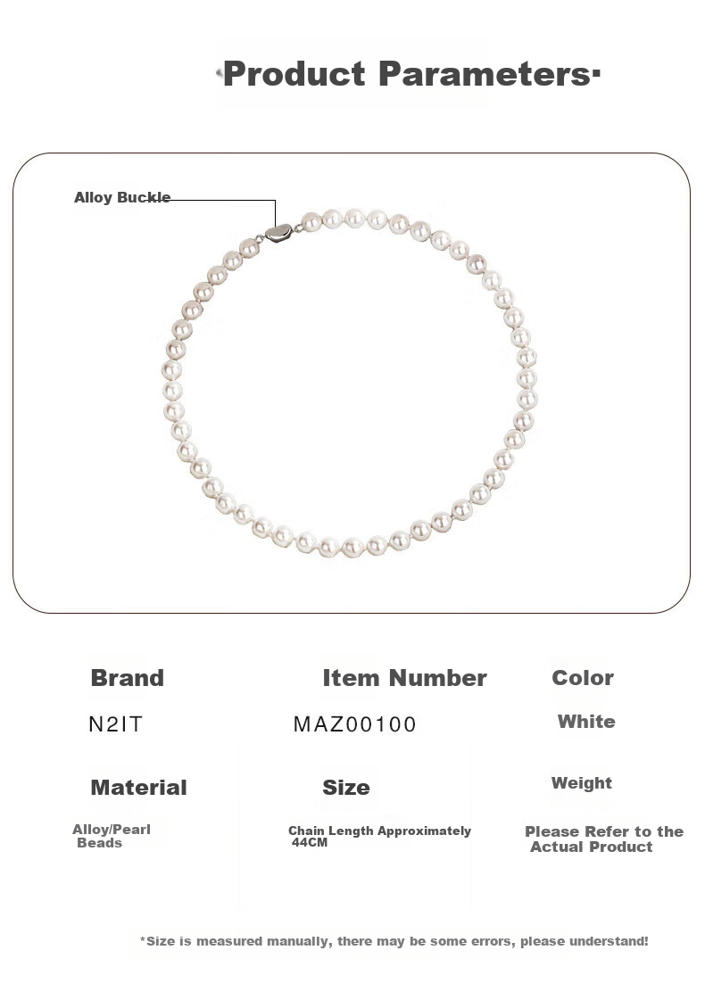 N2it Imitation Pearl Bead Necklace for Women, Mom Style Pendant, Practical Mother's Day Birthday Gift for Mother-in-Law, Elders 9