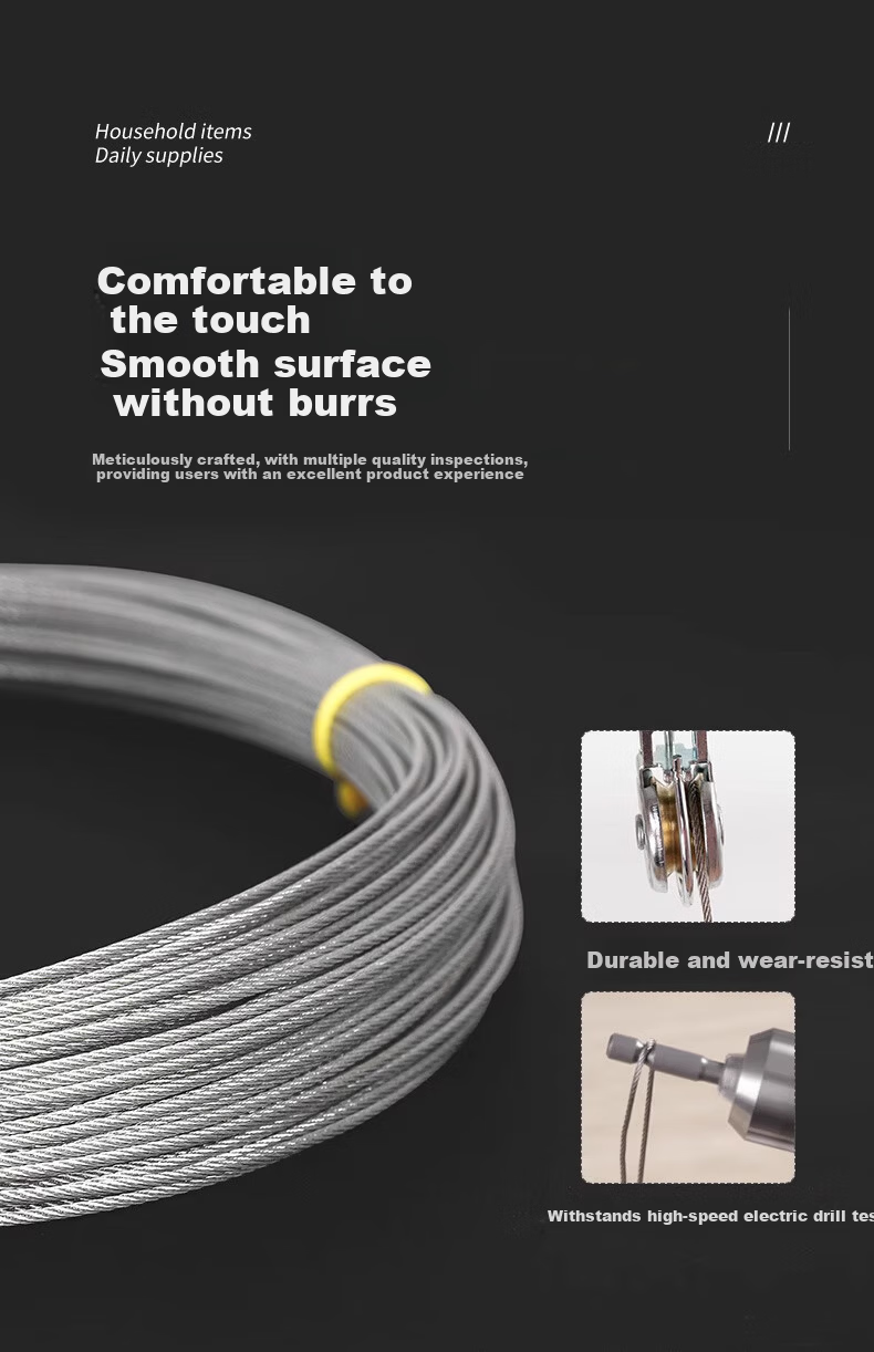 40,000 KM Manual Clothes Drying Rack Hand Crank Accessory Steel Wire Rope Balcony Clothes Rod 316 Replacement Universal Telescopic 5