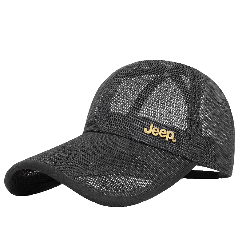 JEEP Men's Baseball Cap Summer Mesh Quick-Dry Sun Hat Unisex Visor Sports Casual Hiking Sun Hat
