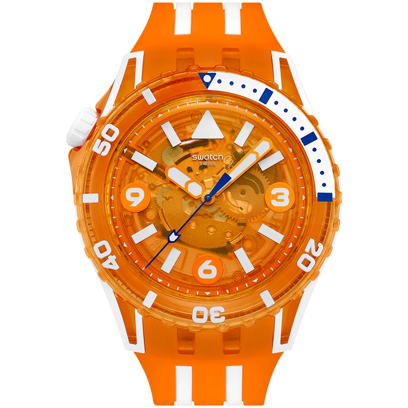Swatch Swiss Watch Scuba Series 26 New Trendy Luminous Transparent Quartz Wristwatch 100m Waterproof Graduation Gift