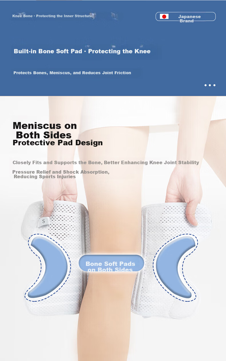 AURBOSHI Japanese Sports Knee Brace for Medical Meniscus Ligament Patella Injury, Specially Designed for Men And Women, Suitable for Running, Hiking, And Badminto 4