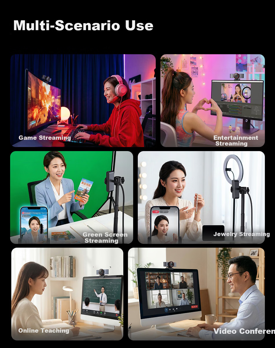 EMEET C960 Ultra 4K HD Beauty Webcam with USB, Desktop Stand for Video Conferencing and Online Classes 17