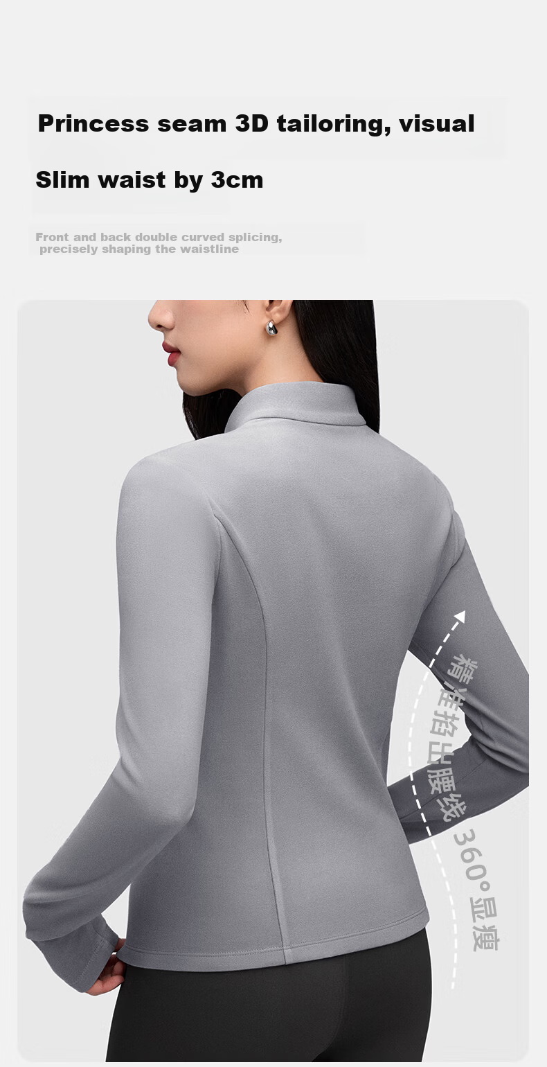 Onoko Half-Zip Base Layer Top Autumn Winter Slim Fit Mock Neck Long Sleeve White T-Shirt 2025 New Arrival 7