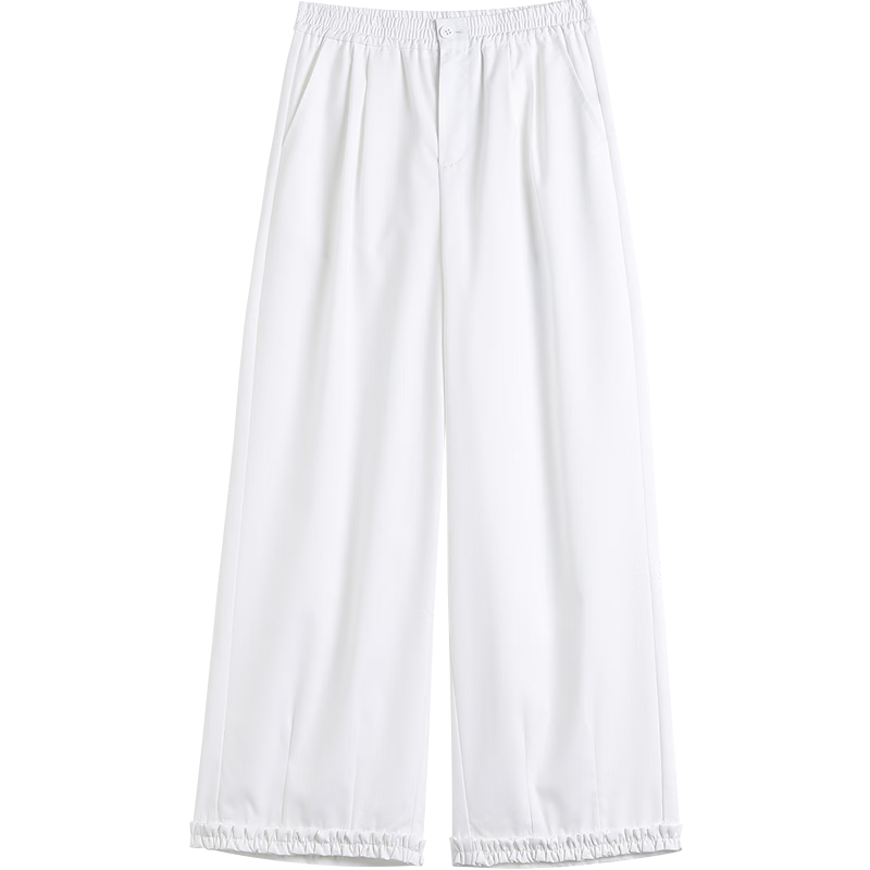 Demana Stylish Non-Sagging Summer Eight-Point Pants Women's Artistic Elastic Waist Lace Loose Slim Casual Trousers Premium Feel