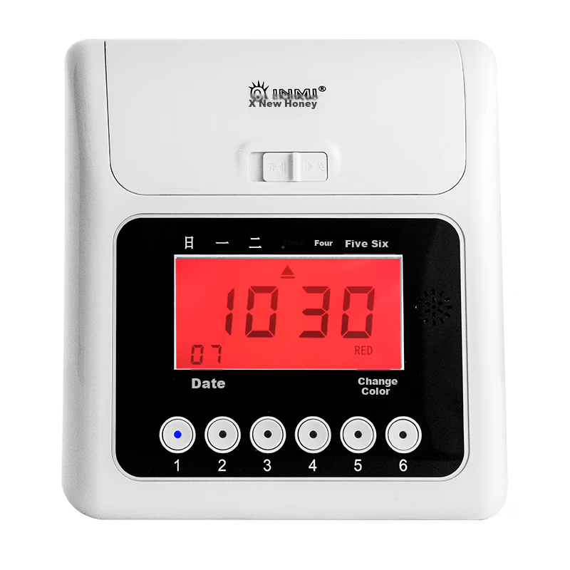 INMI S-158 Time Clock Paper Card Dual-Color Attendance Machine Smart Employee Check-In/Out Student Sign-In Card Factory Attendance System