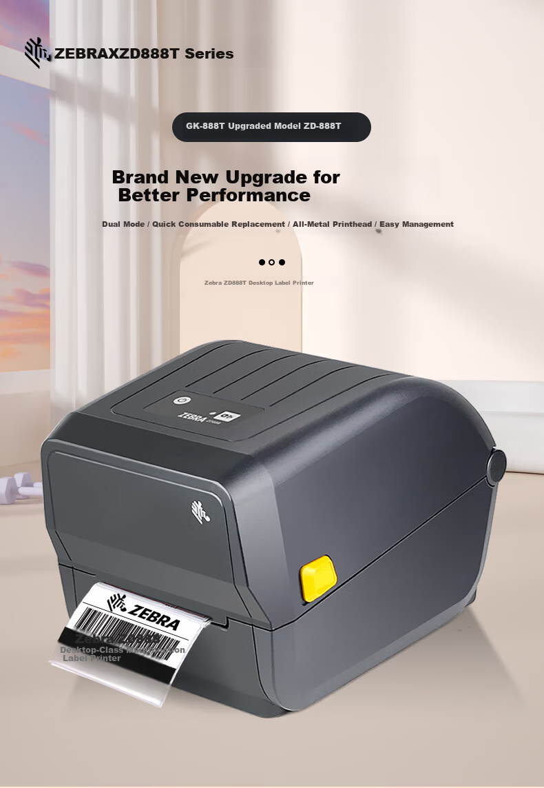 Zebra ZD421T/CN Label Printer Thermal Adhesive Paper QR Code Thermal Transfer Barcode Printer GT800 Upgrade Model 1