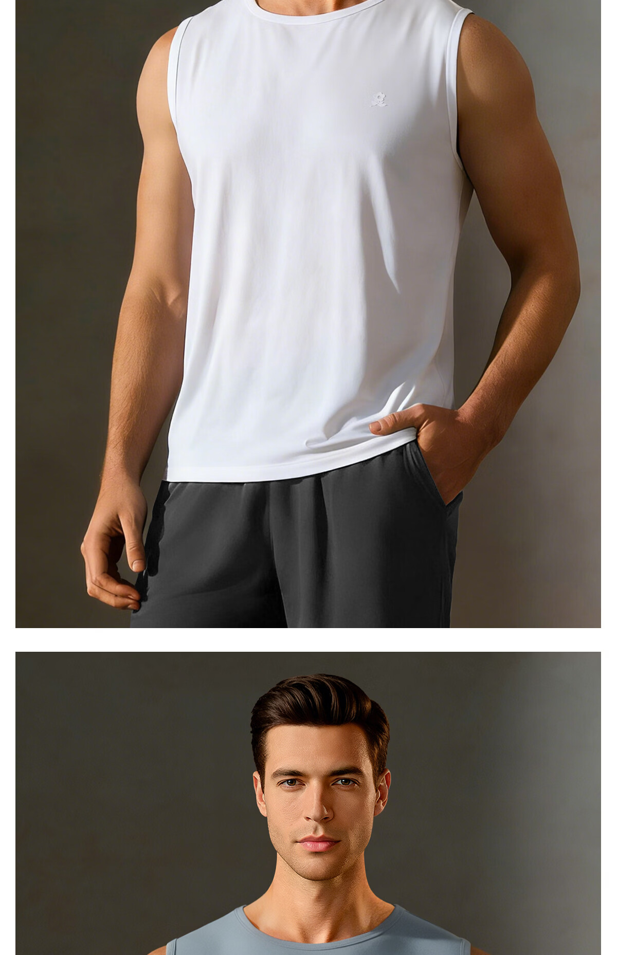 MONTAGUT 80s Modal Men's Vest Thin Base Layer Ice Silk Cooling Sports Undershirt Summer Tank Top 24