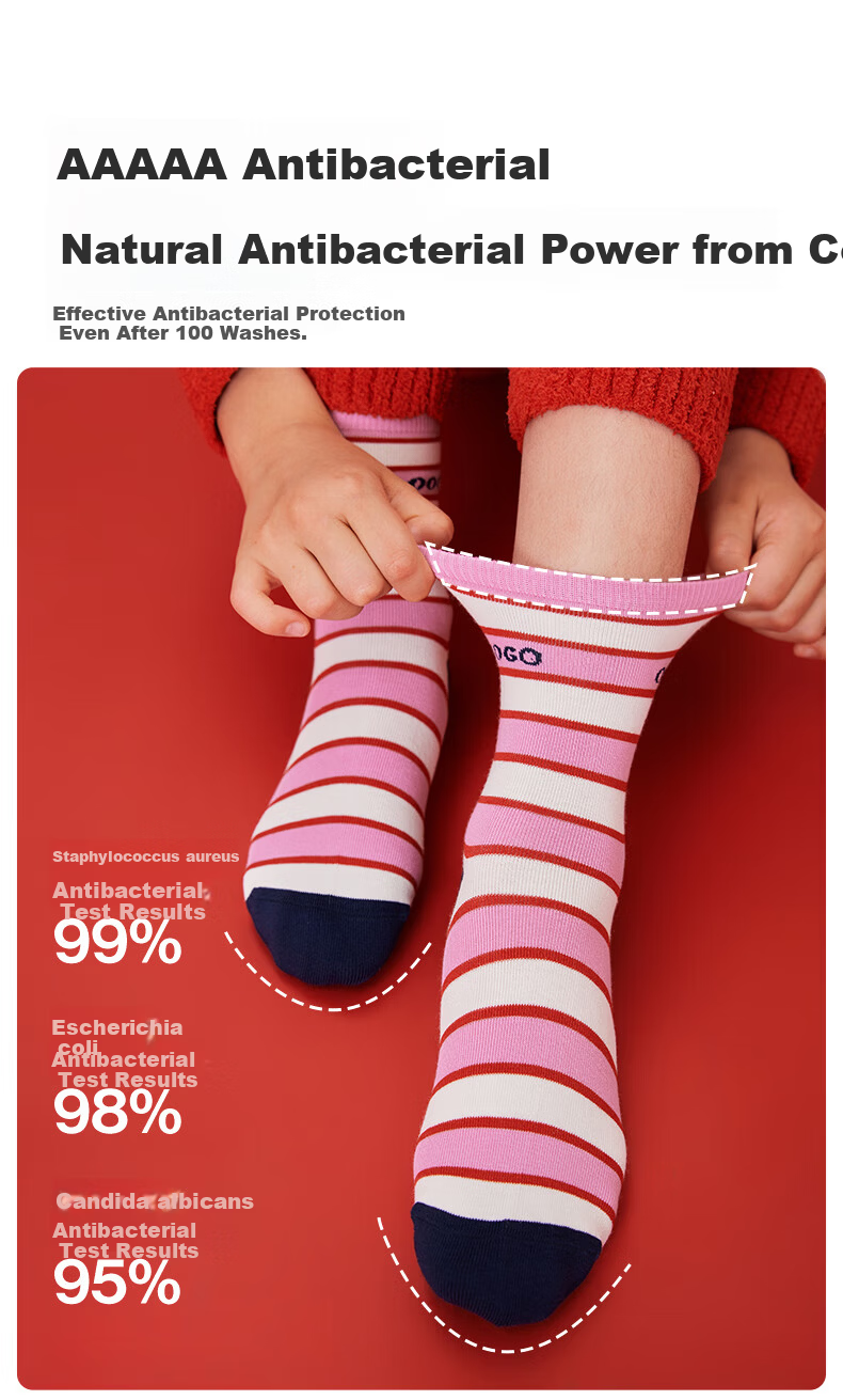 Like uu Children's Socks Gift Box Red New Year 2025 Developmental Period Primary School Student Gift for Boys and Girls 4