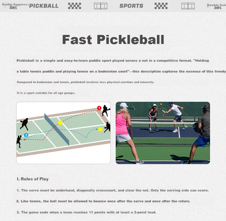 DHS Mechanical Balanced Pickleball Paddle Sports 12