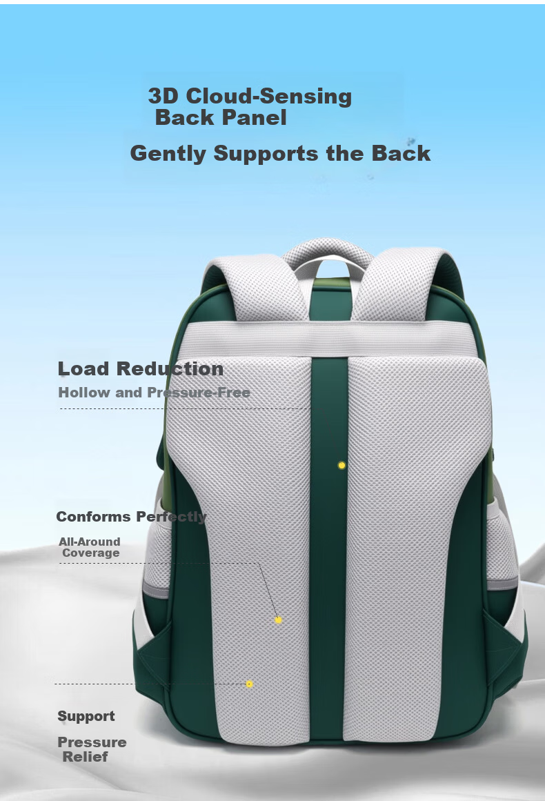 Sunshine 8 O'clock Primary School Student Backpack Kids Boys Girls Ergonomic Lightweight Large Capacity Grade 1-3 Double Shoulder Bag 4