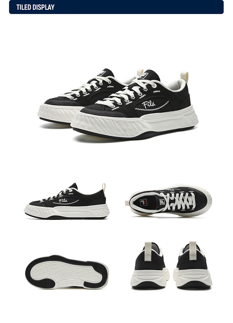 FILA Official Women's Shoes FOSSO 1+ Canvas Shoes 2026 Summer Rock Walking Shoes 1+ Fashion Casual Shoes 41