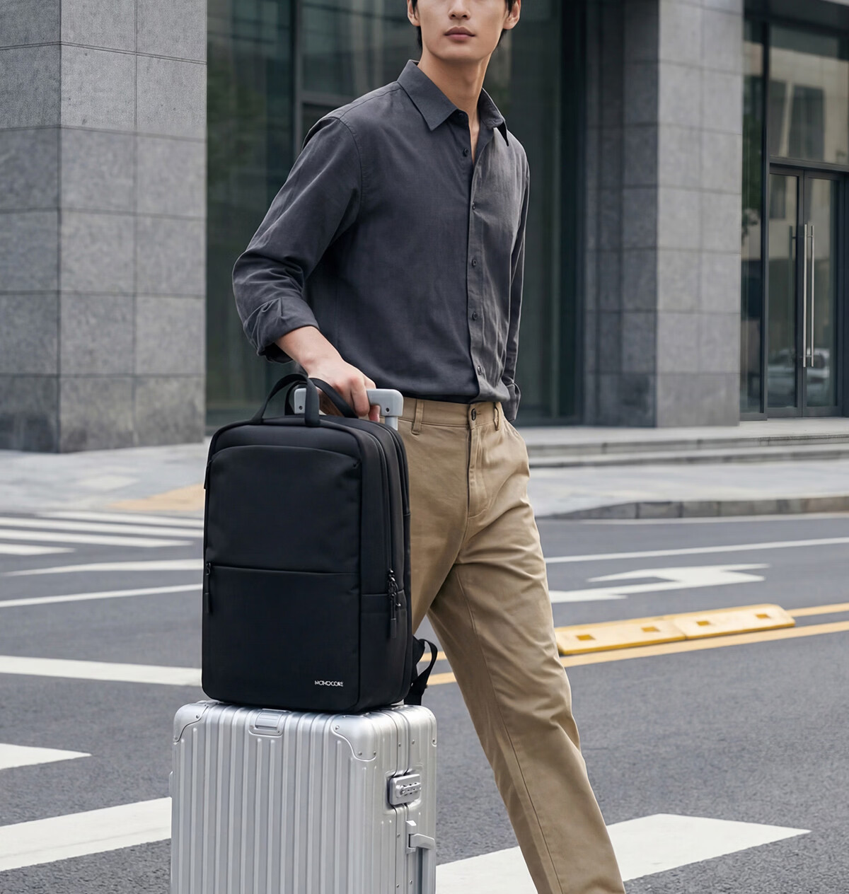 JINSHIWQ Laptop Backpack Men's Business Commuter 16-inch Notebook Bag Women's Large Capacity Travel Backpack 15