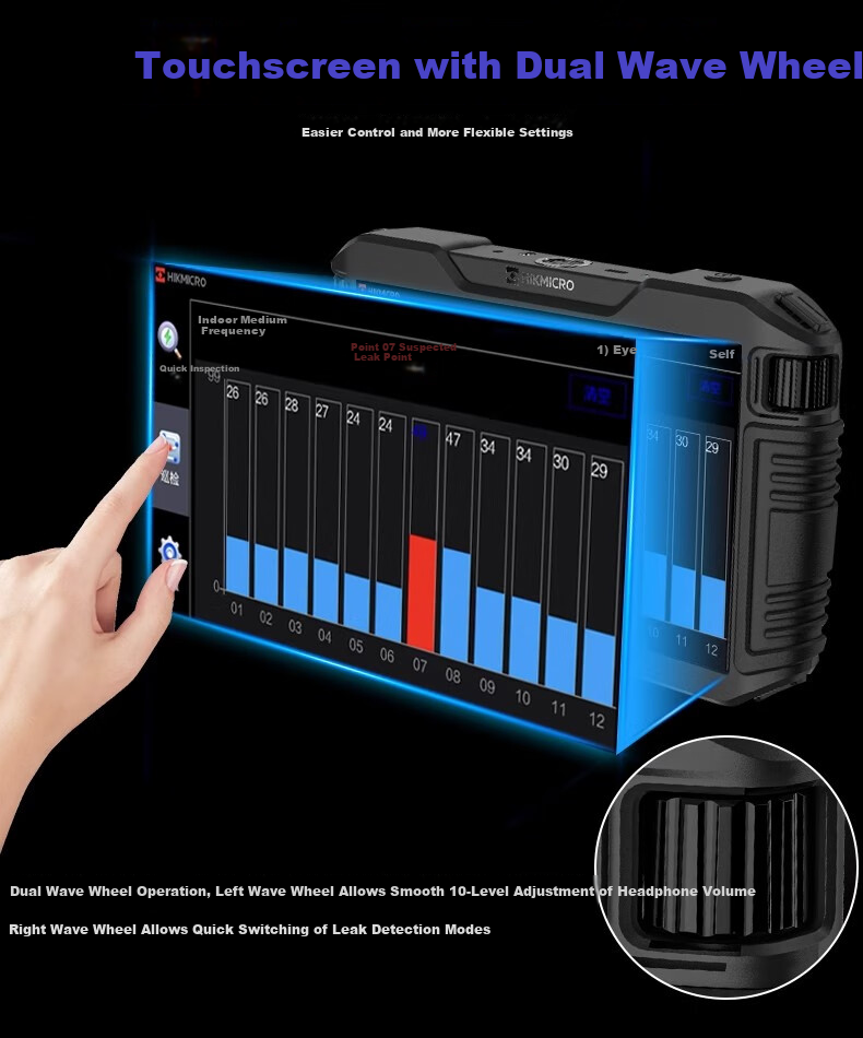 HIKMICRO A3se Leak Detector High Sensitivity Indoor Outdoor Underground Pipe Water Leak Detection Large Screen 11