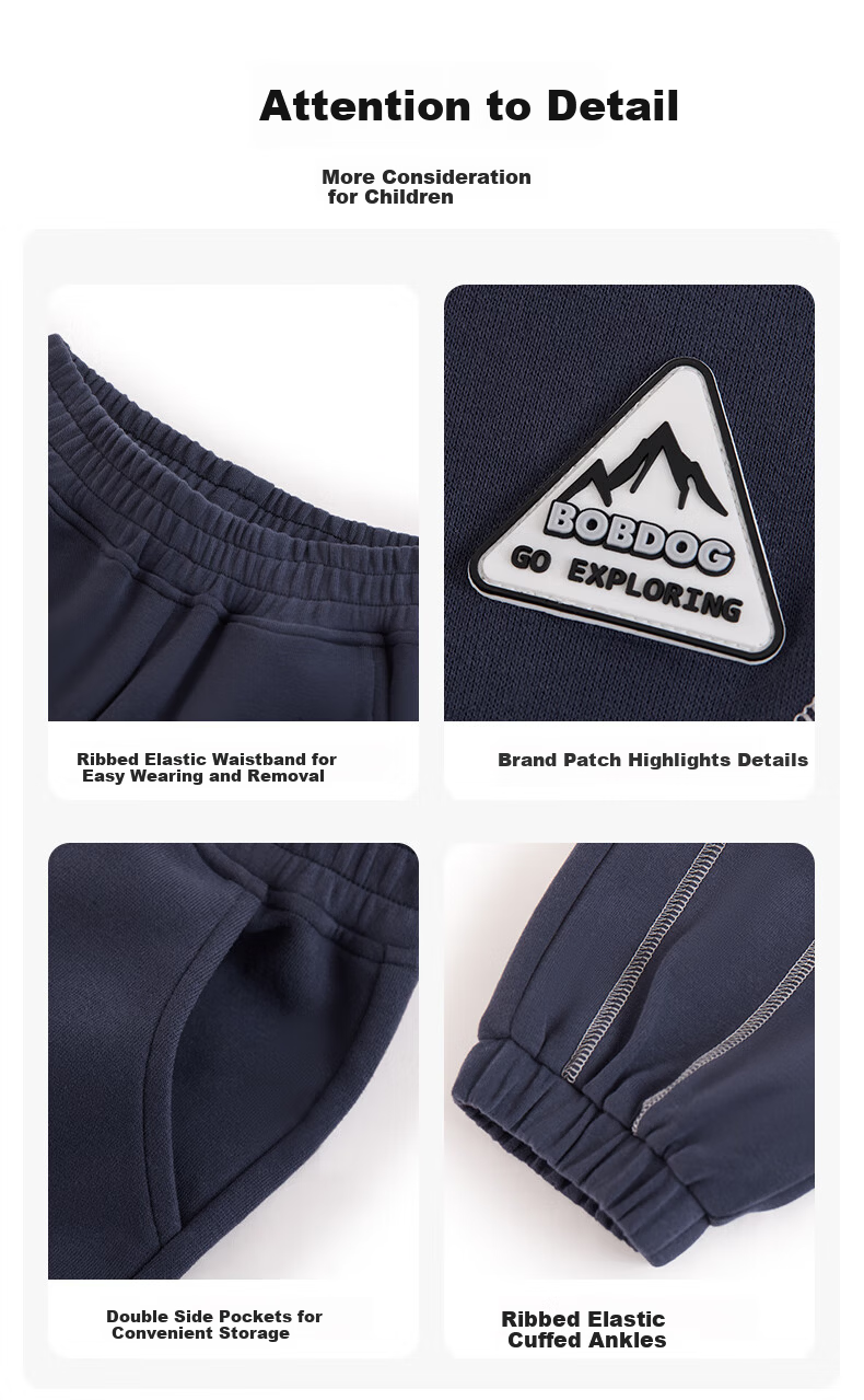 BOBDOG Boys' Sports Pants Spring and Autumn New Children's Long Pants Boys' Sweatpants Casual Jogger Pants for Older Kids 6