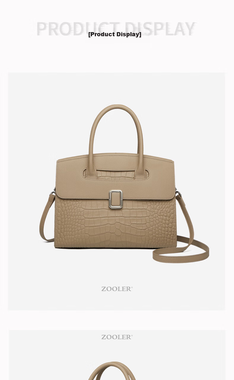 Zhur Women's Bag 2026 New Cowhide Handbag Fashion Large Capacity Ladies Bag 520 Gift for Wife 9