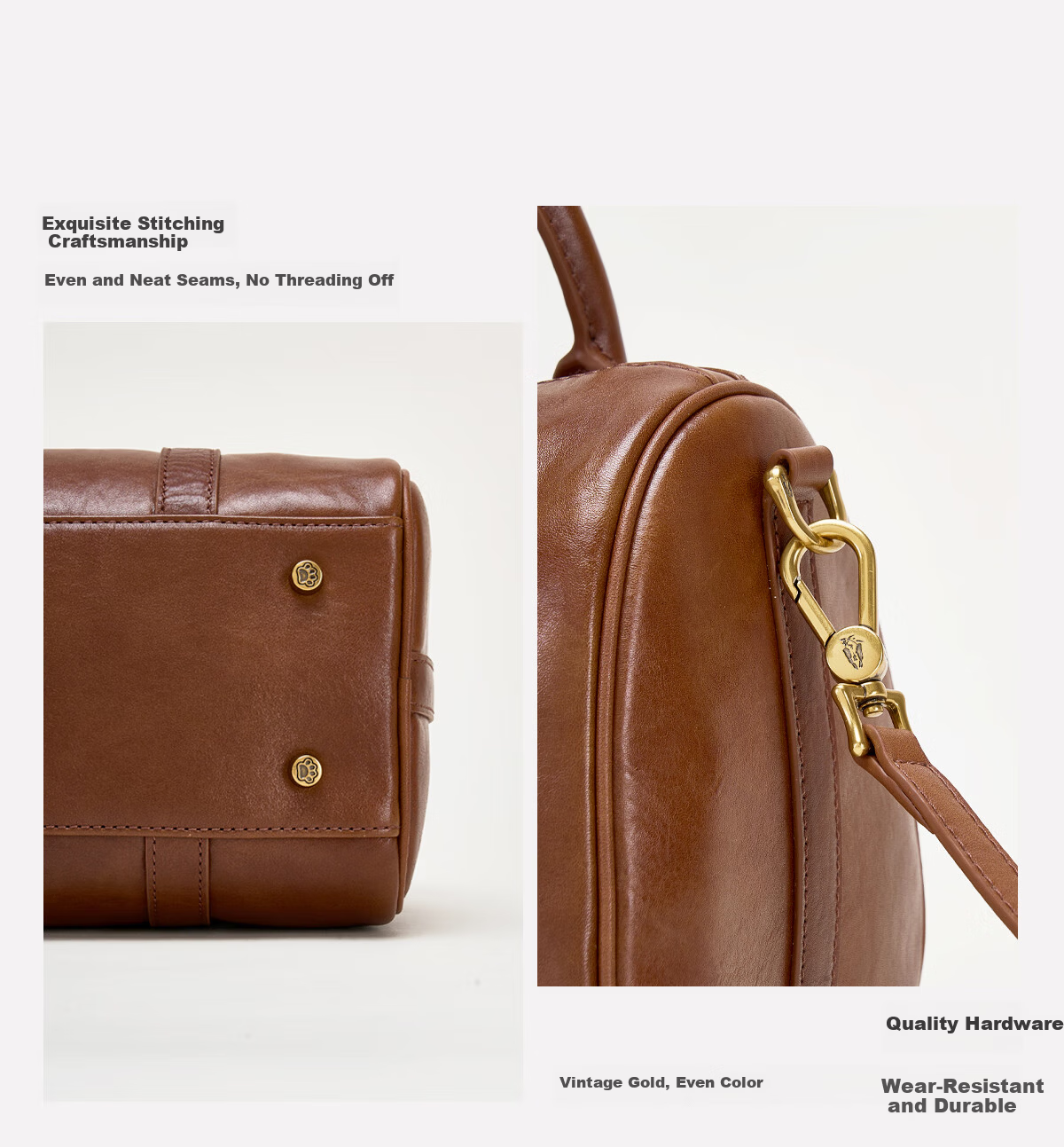 Hush Puppies Women's Bucket Bag Vegetable Tanned Top Layer Cowhide Handbag Birthday Gift for Girlfriend and Wife 11