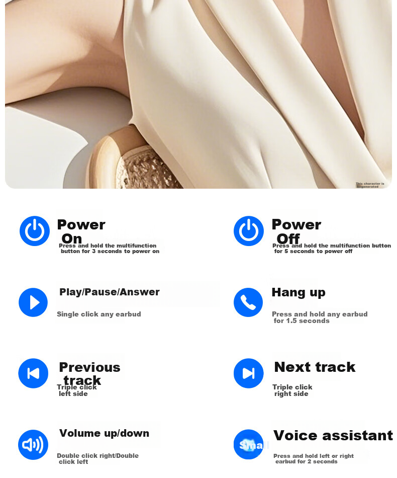 D.ROB D.ROB Clip-on AI Translation Wireless Bluetooth Earphones Power Bank 2-in-1 Long Battery Life Compatible with Huawei Xiaomi Apple K75 Ink Black 28