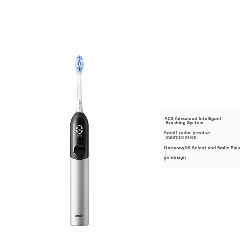 Hongmeng Zhixuan Usmile Smile Plus Electric Toothbrush Sonic Vibration Smart Toothbrush AI Intelligent U7 Pro Black Birthday Gift for Men/Girlfriend