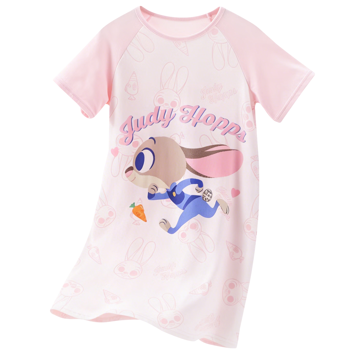Disney Zootopia Kids Homewear Girls 2026 New Summer Cotton Short Sleeve Nightdress Pajamas