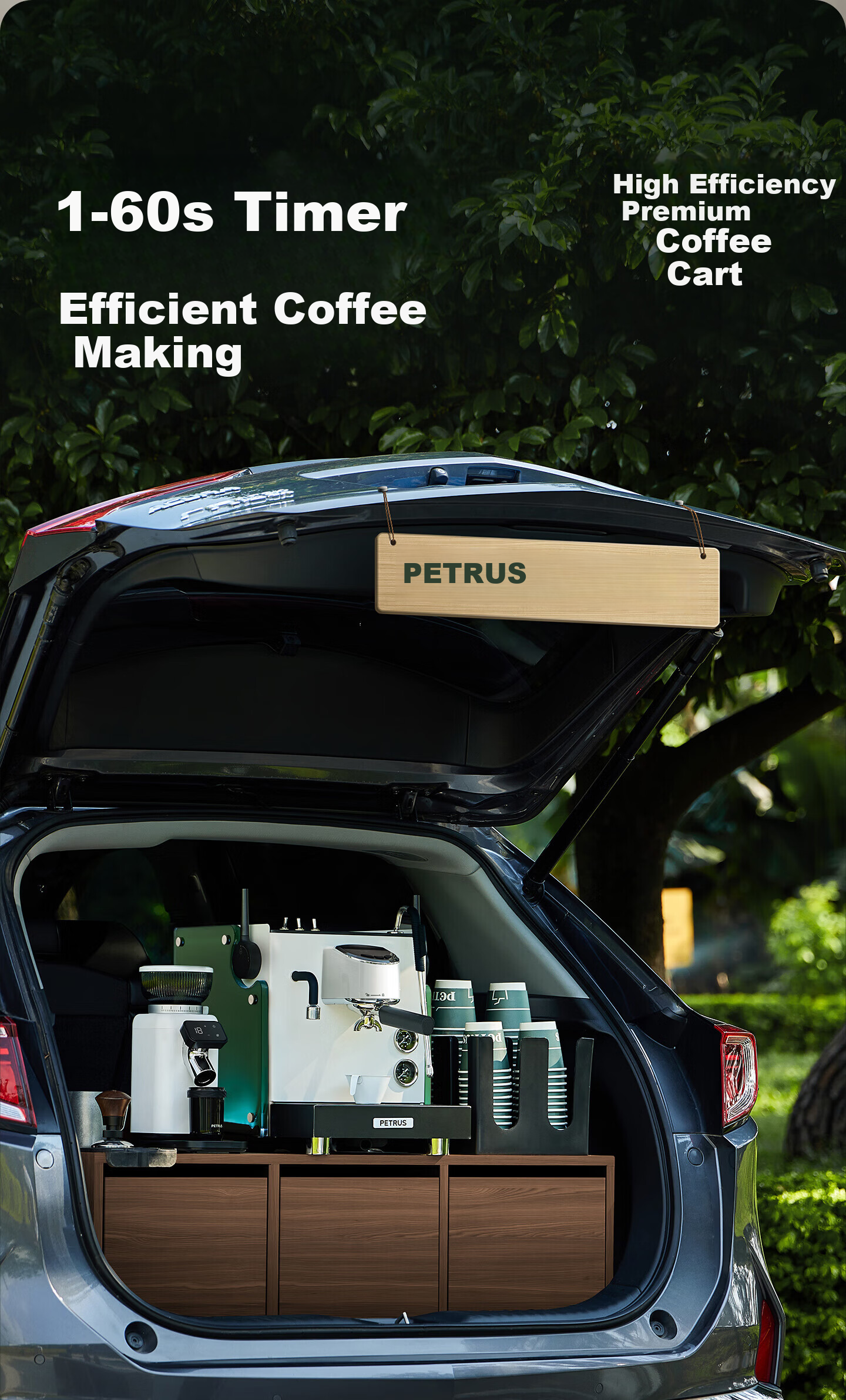 Petrus PE3788E New Home Electric Coffee Grinder, Fresh Grind Italian and American Style, Compact Espresso Grinder with 40-Level Anti-Fly Powder Adjustment 11