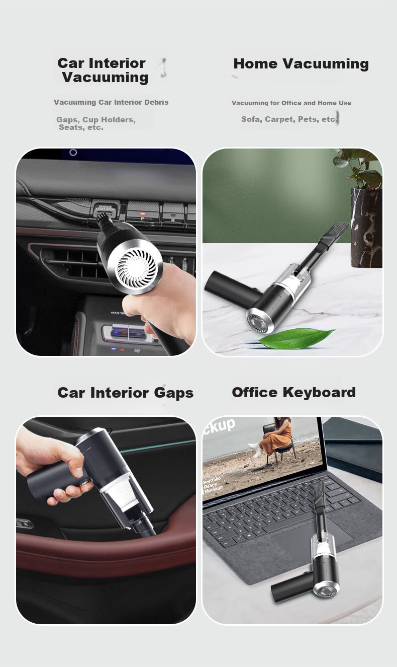 YOMO Car Vacuum Cleaner High Power Wireless Handheld Portable Small Car Home Vacuum F6001 10