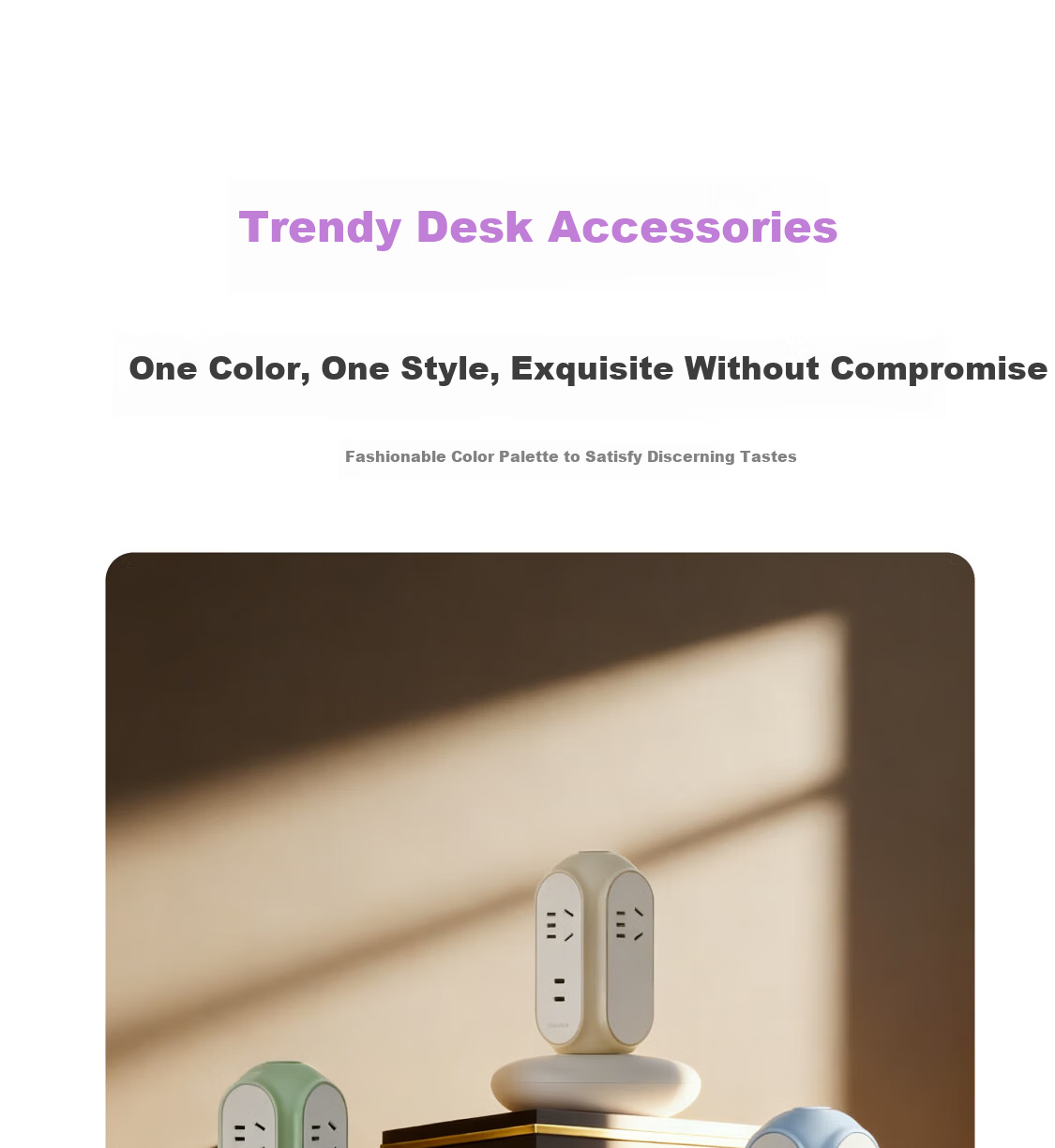 MIAOLAB Vertical Power Strip Socket 30W Fast Charging Type-C Desktop Office Extension Cord GaN Charger USB-C Compatible for Apple Huawei Xiaomi 18