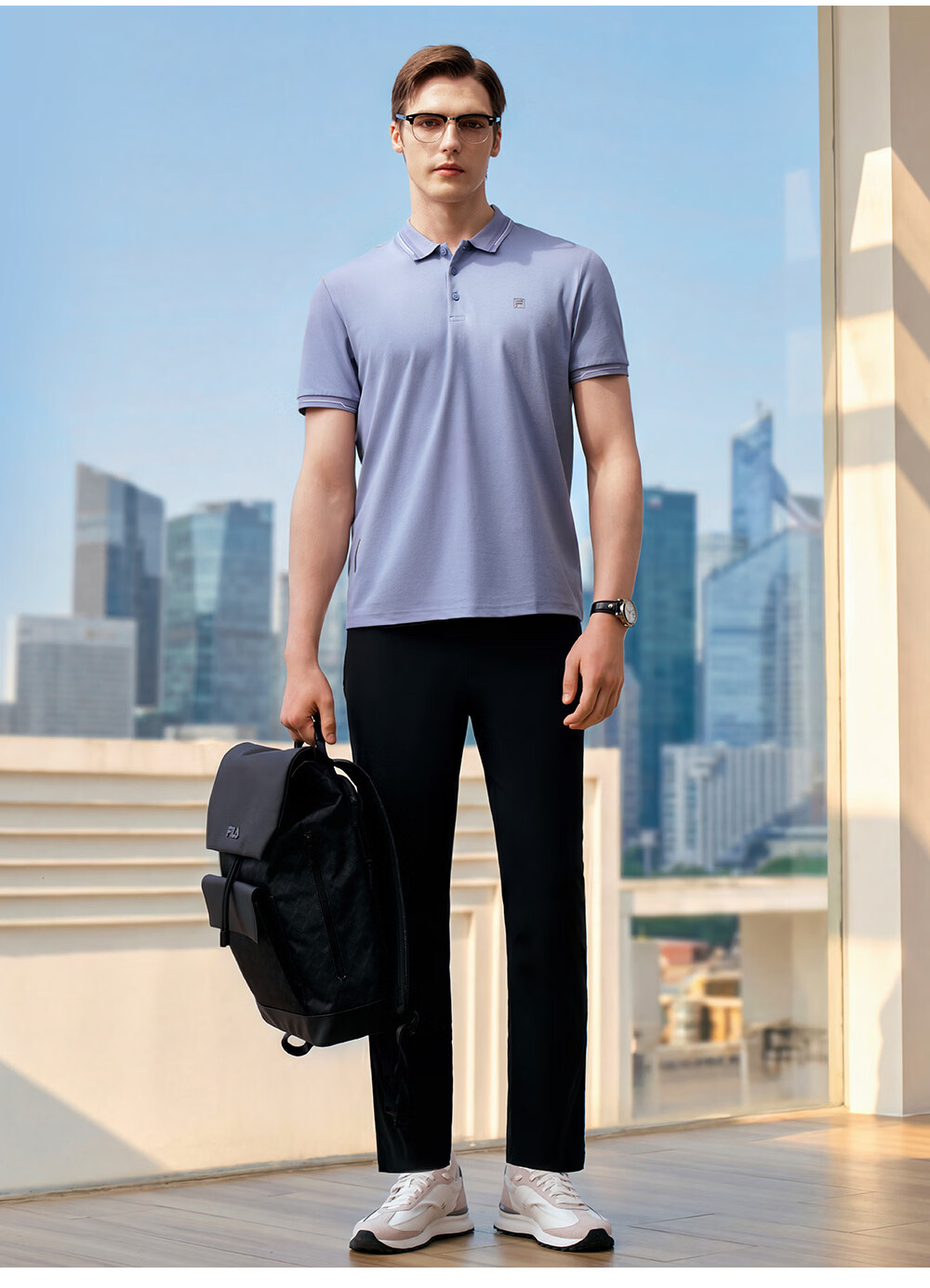 FILA Official Navigator Polo Shirt 2026 Summer Men's Cool Short Sleeve Sports T-Shirt Business Casual Top 38