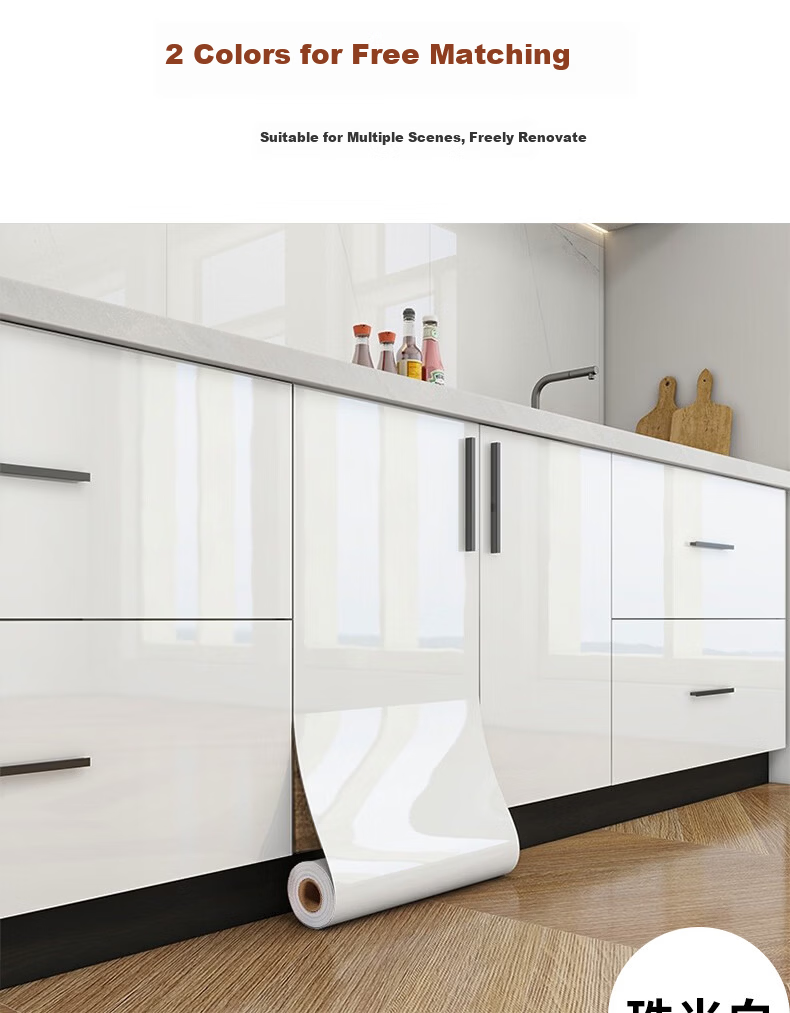 Cuttlefish Kitchen Oil-Proof Sticker 0.6*5m Cabinet Renovation Moisture-Proof Marble Countertop High-Temperature Resistant Oil Protection Film 9