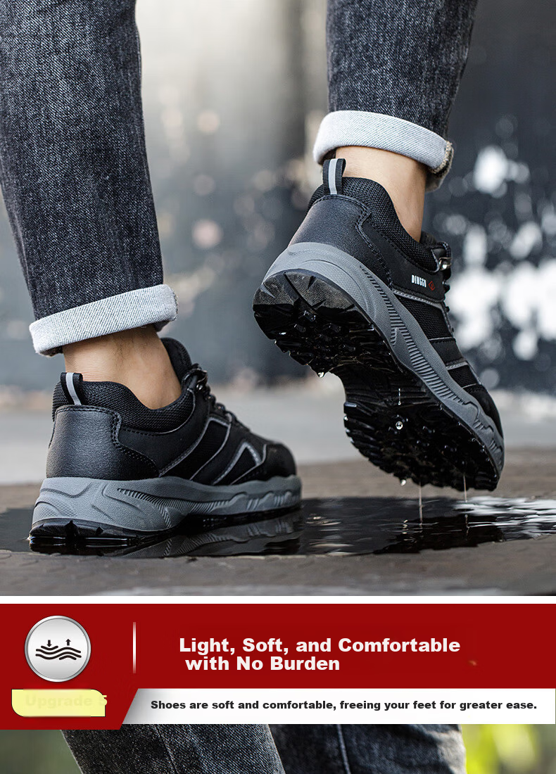 Dinggu Safety Shoes for Men with Steel Toe Cap, Puncture-Resistant, Lightweight, Comfortable, Non-Slip, for Construction Sites, 852hui43 7